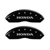 MGP 20211SHONBK | 4 Caliper Covers Engraved Front & Rear Honda Black finish silver ch; 2010-2011 Alternate Image 1