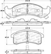 Stoptech 308.06230 | StopTech Street Brake Pads Oldsmobile Aurora, Front; 1995-1996 Alternate Image 1