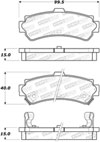 Stoptech 308.06690 | StopTech Street Brake Pads Nissan Sentra GXE, Rear; 1998-1998 Alternate Image 1