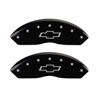 MGP 14243SBOWBK | 4 Caliper Covers Engraved F & R Bowtie Black Finish Silver Char 2014 Chevrolet Express 2500; 2012-2017 Alternate Image 3