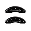 MGP 12199SDD3BK | 4 Caliper Covers Engraved Front & Rear With stripes/Dodge Black finish silver ch; 2013-2016 Alternate Image 1