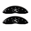 MGP 21183SCRKBK | 4 Caliper Covers Engraved Front & Rear Circle K/Kia Black finish silver ch; 2016-2020 Alternate Image 2