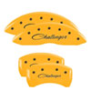 MGP 12162SCLSYL | 4 Caliper Covers Engraved Front & Rear Cursive/Challenger Yellow finish black ch; 2017-2017 Alternate Image 7