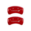 MGP 12162SCH1RD | 4 Caliper Covers Engraved Front & Rear With stripes/Charger Red finish silver ch; 2017-2017 Alternate Image 2