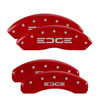 MGP 10102FMGPRD | MGP Front set 2 Caliper Covers Engraved Front MGP Red finish silver ch; 2011-2017 Alternate Image 3