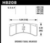 Hawk Performance hb208g.708 | Hawk NASCAR DTC-60 Brake Pads - Front Alternate Image 3