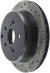 Stoptech 128.44041R | StopTech Toyota Previa Sport Cross Drilled Brake Rotor, Rear Right; 1991-1997 Alternate Image 2