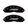 MGP 10119SSPOBK | 4 Caliper Covers Engraved Front & Rear SPORT Black finish silver ch; 2011-2014 Alternate Image 1