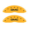 MGP 34213FGMCYL | 2 Caliper Covers Engraved Front GMC Yellow Finish Black Characters 2004 GMC Canyon; 2004-2005 Alternate Image 1