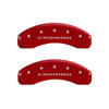 MGP 14033SCA5RD | 4 Caliper Covers Engraved Front & Rear Gen 5/Camaro Red finish silver ch; 2010-2015 Alternate Image 2