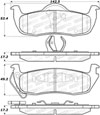 Stoptech 308.10870 | StopTech Street Brake Pads Jeep Grand Cherokee Limited Premium, Rear; 2006-2010 Alternate Image 1