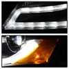 SPYDER 5081544 | Spyder Audi A4 Projector Headlights - Halogen Model Only - DRL LED - Black - (PRO-YD-AA408-DRL-BK); 2009-2012 Alternate Image 7