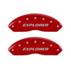 MGP 10041SEXPRD | 4 Caliper Covers Engraved Front & Rear Explorer/2011 Red Finish Silver Char 2009 Ford Explorer; 2009-2010 Alternate Image 3