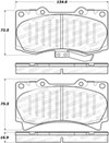 Stoptech 308.11190 | StopTech Street Brake Pads Hummer H3, Front; 2006-2010 Alternate Image 1