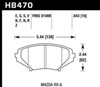 Hawk Performance HB470E.643 | Hawk 04-09 RX8 Blue Race Front Brake Pads D1009; 2004-2009 Alternate Image 2