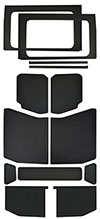 DEI 50182 | 18-23 Jeep Wrangler JL 4-Door Boom Mat Complete Headliner Kit - 13 Piece - Black Leather Look; 2018-2023 Alternate Image 3