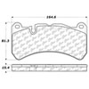 Stoptech 308.11160 | StopTech Street Brake Pads Mercedes-Benz SLK55 AMG 6 Piston Front Caliper, Front; 2005-2011 Alternate Image 1