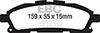 EBC ud1552 | 11+ Nissan Quest 3.5 Ultimax2 Front Brake Pads; 2011-2014 Alternate Image 3