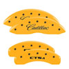 MGP 35013SCT4YL | 4 Caliper Covers Engraved Front Cursive/Cadillac Engraved Rear CTS4 Yellow finish black ch; 2009-2019 Alternate Image 7