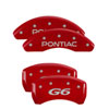 MGP 18025SPG6RD | 4 Caliper Covers Engraved Front Pontiac Engraved Rear G6 Red finish silver ch; 2007-2009 Alternate Image 7