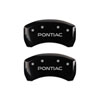 MGP 18025SPOPBK | 4 Caliper Covers Engraved Front & Rear Pontiac Black finish silver ch; 2007-2009 Alternate Image 2