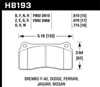 Hawk Performance HB193Q.670 | Hawk DTC-80 03-06 / 08-09 Dodge Viper / 88-92 Ferrari F40 / 95-97 F50 Race Brembo Brake Pads; 1980-2003 Alternate Image 3