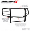 Westin 40-33995 | 2020 Chevy Silverado 2500/3500 Sportsman X Grille Guard - Textured Black; 2020-2022 Alternate Image 1