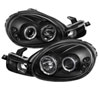 SPYDER 5009906 | Spyder Dodge Neon Halo LED ( Replaceable LEDs ) Projector Headlights - Black - (PRO-YD-DN00-HL-BK); 2000-2002 Alternate Image 1