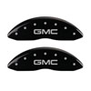 MGP 34213FGMCBK | 2 Caliper Covers Engraved Front GMC Black Finish Silver Characters 2008 GMC Canyon; 2004-2005 Alternate Image 1