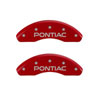 MGP 18025SPONRD | 4 Caliper Covers Engraved Front Pontiac Engraved Rear Arrow Red finish silver ch; 2007-2009 Alternate Image 1