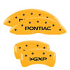 MGP 18011SPXPYL | 4 Caliper Covers Engraved Front Pontiac Rear Gxp Yellow Finish Black Char 2008 Pontiac G8; 2008-2009 Alternate Image 1