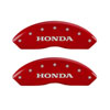 MGP 20211SHOHRD | 4 Caliper Covers Engraved Front Honda Engraved Rear H Logo Red finish silver ch; 2010-2011 Alternate Image 1