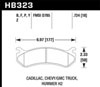 Hawk Performance HB323P.724 | Hawk 06 Chevy Avalanche 2500 / GMC Truck / Hummer Super Duty Street Rear Brake Pads; 2006-2006 Alternate Image 1