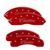 MGP 35005SCADRD | 4 Caliper Covers Engraved Front & Rear Cursive/Cadillac Red finish silver ch; 2006-2011 Alternate Image 7