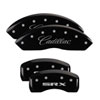 MGP 35002SSRXBK | 4 Caliper Covers Engraved Front Cursive/Cadillac Engraved Rear SRX Black finish silver ch; 2004-2009 Alternate Image 7