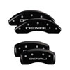 MGP 34215SDNLBK | 4 Caliper Covers Engraved Front & Rear Denali Black Finish Silver Char 2018 GMC Terrain; 2018-2020 Alternate Image 1