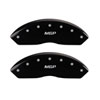 MGP 14003FMGPBK | MGP Front set 2 Caliper Covers Engraved Front MGP Black finish silver ch; 1997-1998 Alternate Image 1