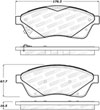 Stoptech 308.14220 | StopTech Street Brake Pads Cadillac SRX, Front; 2010-2016 Alternate Image 2