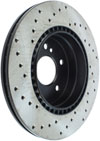 Stoptech 128.35048L | StopTech Mercedes-Benz CLK55 AMG Sport Cryo Cross Drilled Rotor, Rear Left; 2001-2004 Alternate Image 5