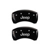 MGP 42013SJEPBK | 4 Caliper Covers Engraved Front & Rear JEEP Black finish silver ch; 2016-2022 Alternate Image 2