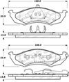 Stoptech 308.04170 | StopTech Street Brake Pads Mercury Cougar, Front; 1989-1992 Alternate Image 1