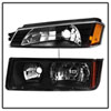 SPYDER 9040641 | xTune 02-06 Chevy Avalanche w/Cladding OEM Bumper Light & Headlights - (BLACK) (HD-JH-CAVA02-SET-BK); 2002-2006 Alternate Image 1