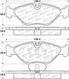 Stoptech 308.04030 | StopTech Street Brake Pads Saab 9000, Front; 1990-1998 Alternate Image 1