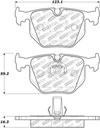 Stoptech 305.06830 | StopTech Street Select Brake Pads BMW X3, Rear; 2004-2010 Alternate Image 1