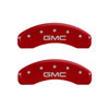 MGP 34015SGMCRD | 4 Caliper Covers Engraved Front & Rear GMC Red finish silver ch; 2015-2020 Alternate Image 2