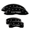 MGP 39020SIVTBK | 4 Caliper Covers Engraved Front & Rear I-Vtec Black Finish Silver Char 2016 Acura ILX; 2017-2020 Alternate Image 1