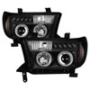 SPYDER 5012029 | Spyder Toyota Sequoia Halo LED ( Replaceable LEDs ) Projector Headlights - Black - (PRO-YD-TTU07-HL-BK); 2008-2012 Alternate Image 2