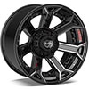 4Play Wheels 4p70-20100-8650-24bbt | 4PLAY Wheel 20x10 4P70 Brushed Black Rim Hummer H1 1992-2006; 1992-2006 Alternate Image 2