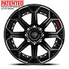 4Play Wheels 4p80r-22100-8650-24bbt | 4PLAY Wheel 22x10 4P80R Brushed Black Rim Chevrolet C3500 1988-2000; 1988-2000 Alternate Image 1