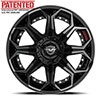 4Play Wheels 4p80r-22100-5d55-24bbt | 4PLAY Wheel 22x10 4P80R Brushed Black Rim Jeep Gladiator 2020-2022; 2020-2024 Alternate Image 1